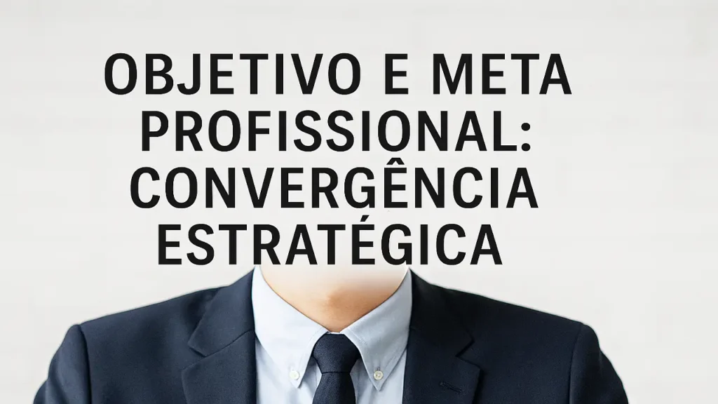 Objetivo e Meta Profissional: Convergência Estratégica 2 Objetivo e Meta Profissional - Convergência Estratégica